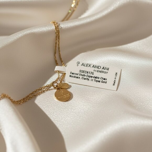 Alex and Ani Necklace - Energy Charity Light Topaz Gold - New with Tag - Picture 4 of 7